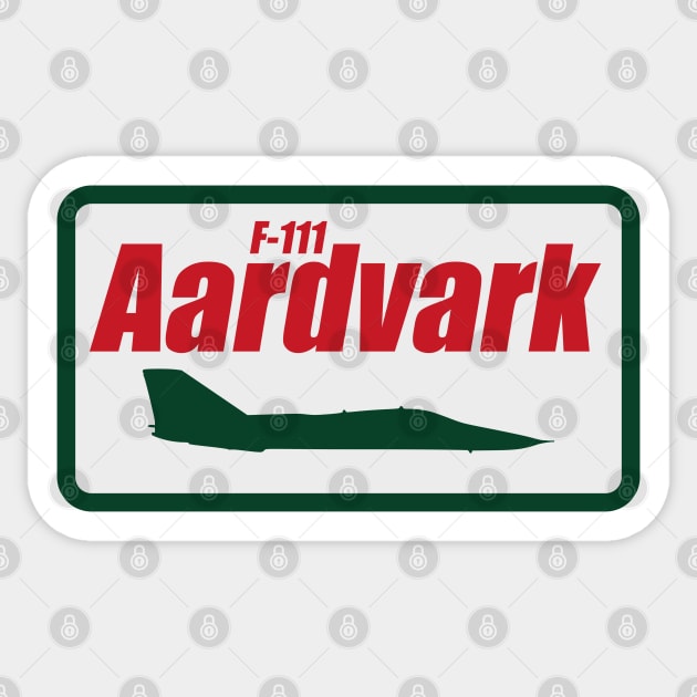 F-111 Aardvark Sticker by TCP